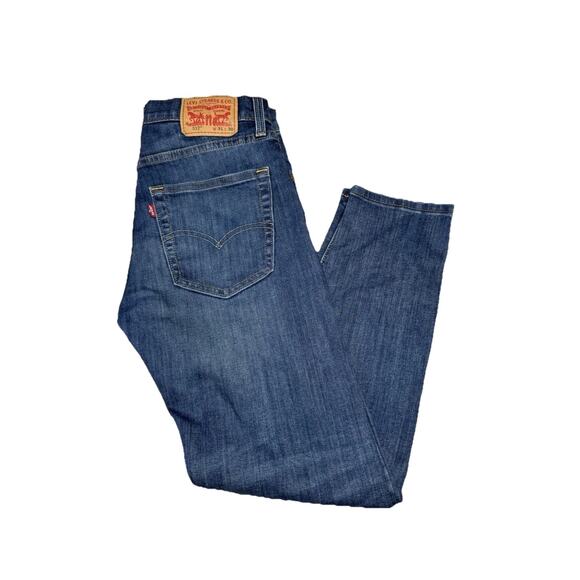 Levis 512 Jeans Men's 31x30(31x28.5) Blue Denim Medium Wash Straight Leg - Picture 1 of 12
